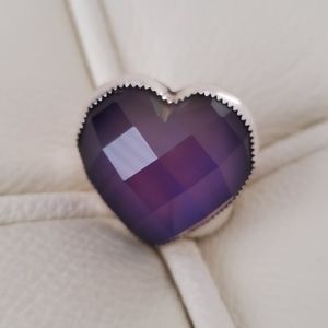 Faceted Mood Heart Sterling Ring